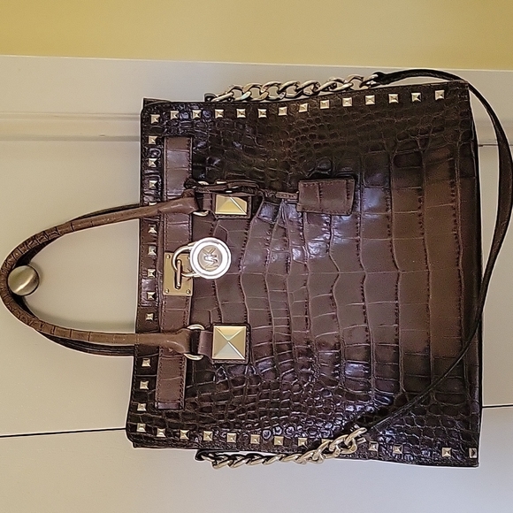 Michael Kors Handbags - Michael Kors Croc Hamilton Purse!